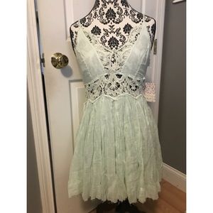 Free People Mint Lace Dress